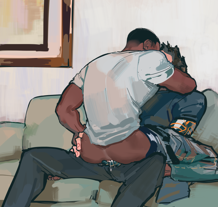 anal anal_sex bucky_barnes dark-skinned_male dark_skin gay interracial lio29227541_(artist) male male/male male_only marvel riding riding_penis sam_wilson the_falcon winter_soldier