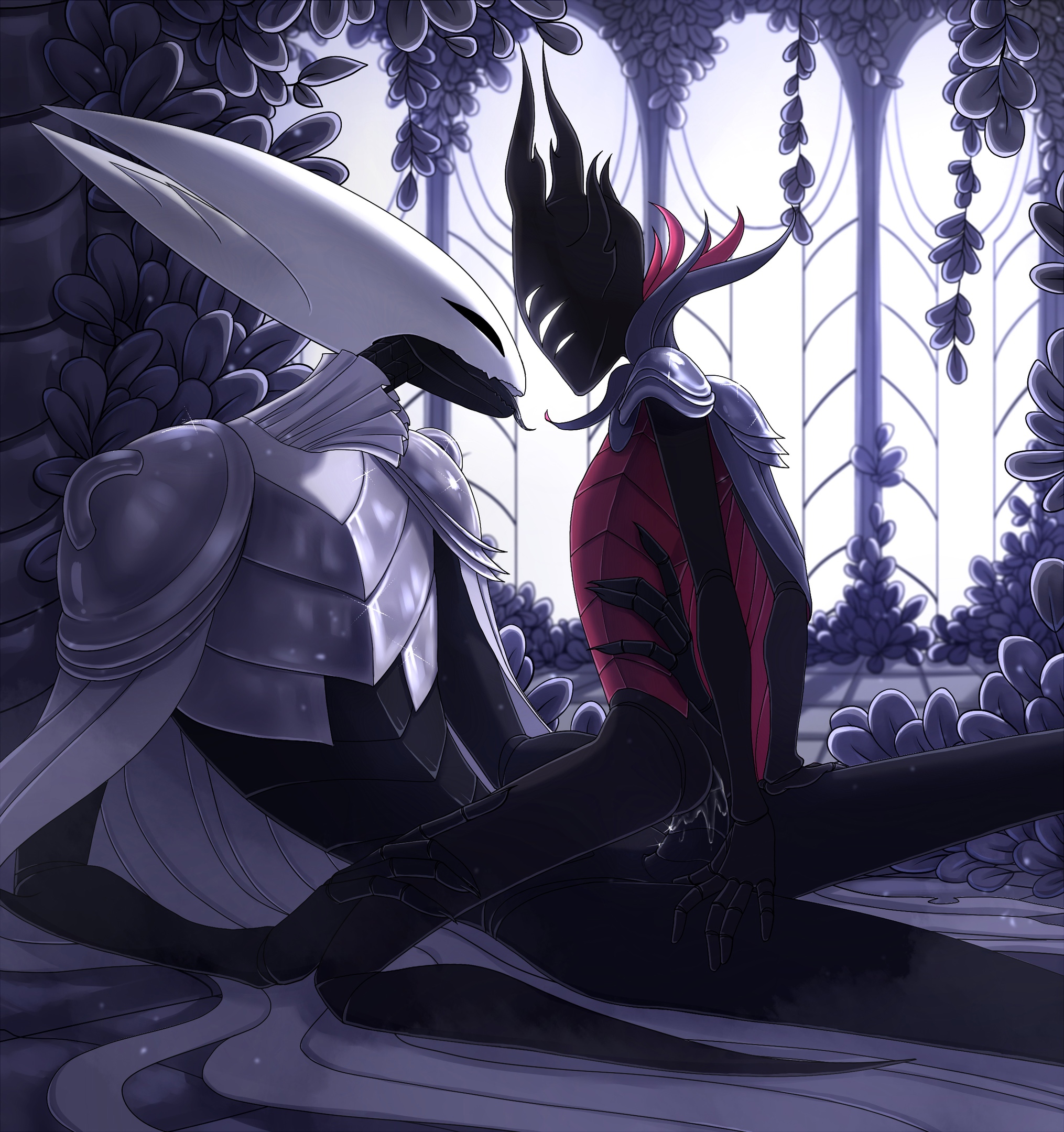 anal, anal sex, hollow knight, hollow knight (character), male, male focus, male only, no source, non-human, non-human only, oc, pure vessel, yaoi