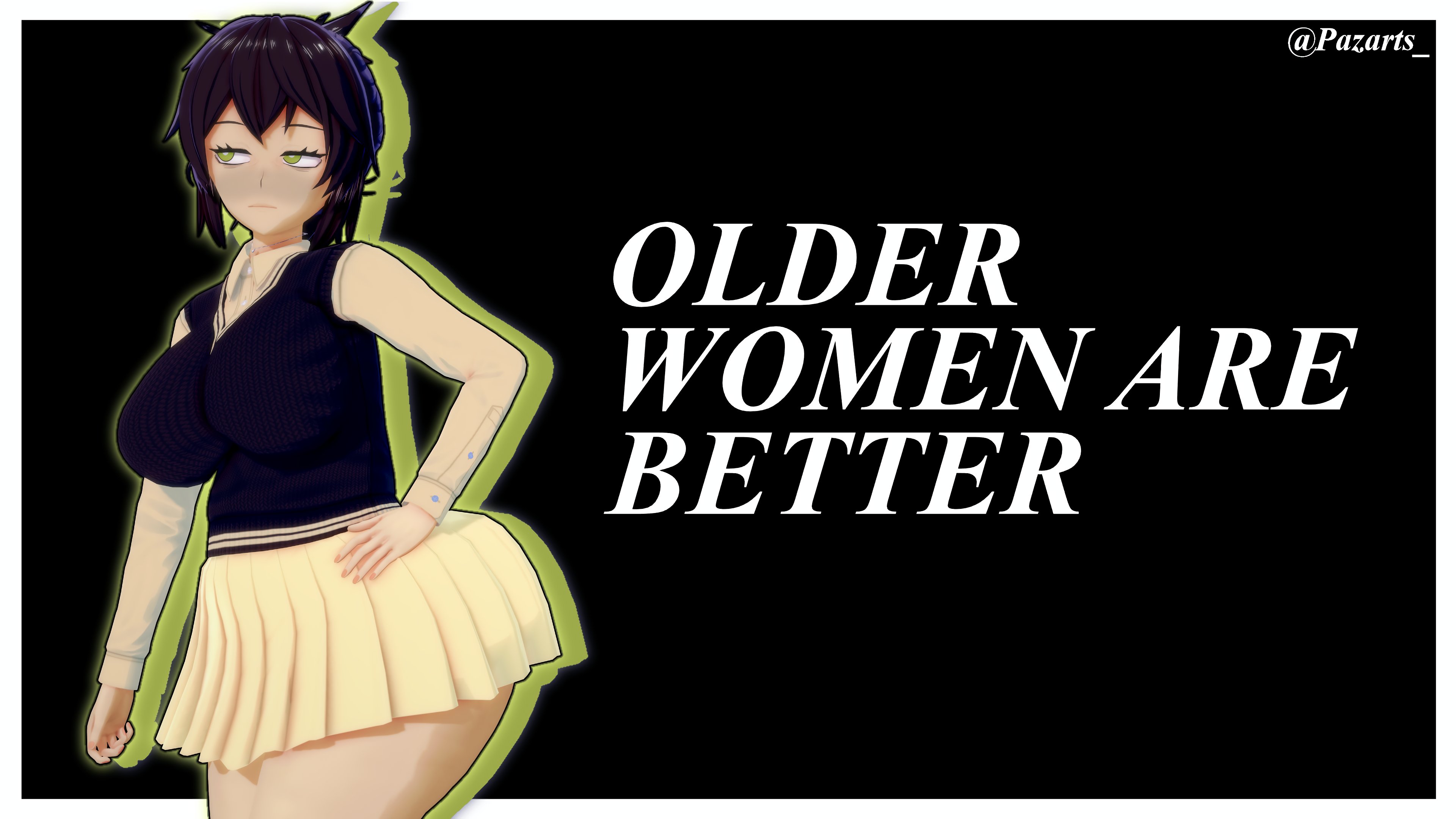1girls, 3d, big breasts, black hair, breasts, busty, casual clothes, clothed, dark hair, female, female focus, goth, goth girl, green eyes, hips, huge breasts, koikatsu, large breasts, light skin, light-skinned female, milf, mother, older female, pale skin, pale-skinned female, pazarts , renee graves, the coffin of andy and leyley