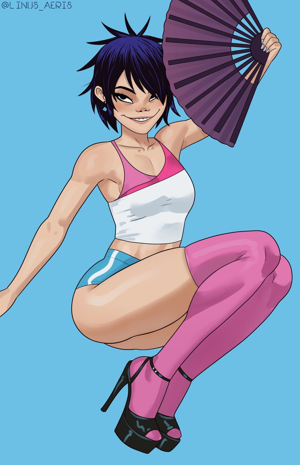 clothed, female, gorillaz, linus aeris, noodle (gorillaz)