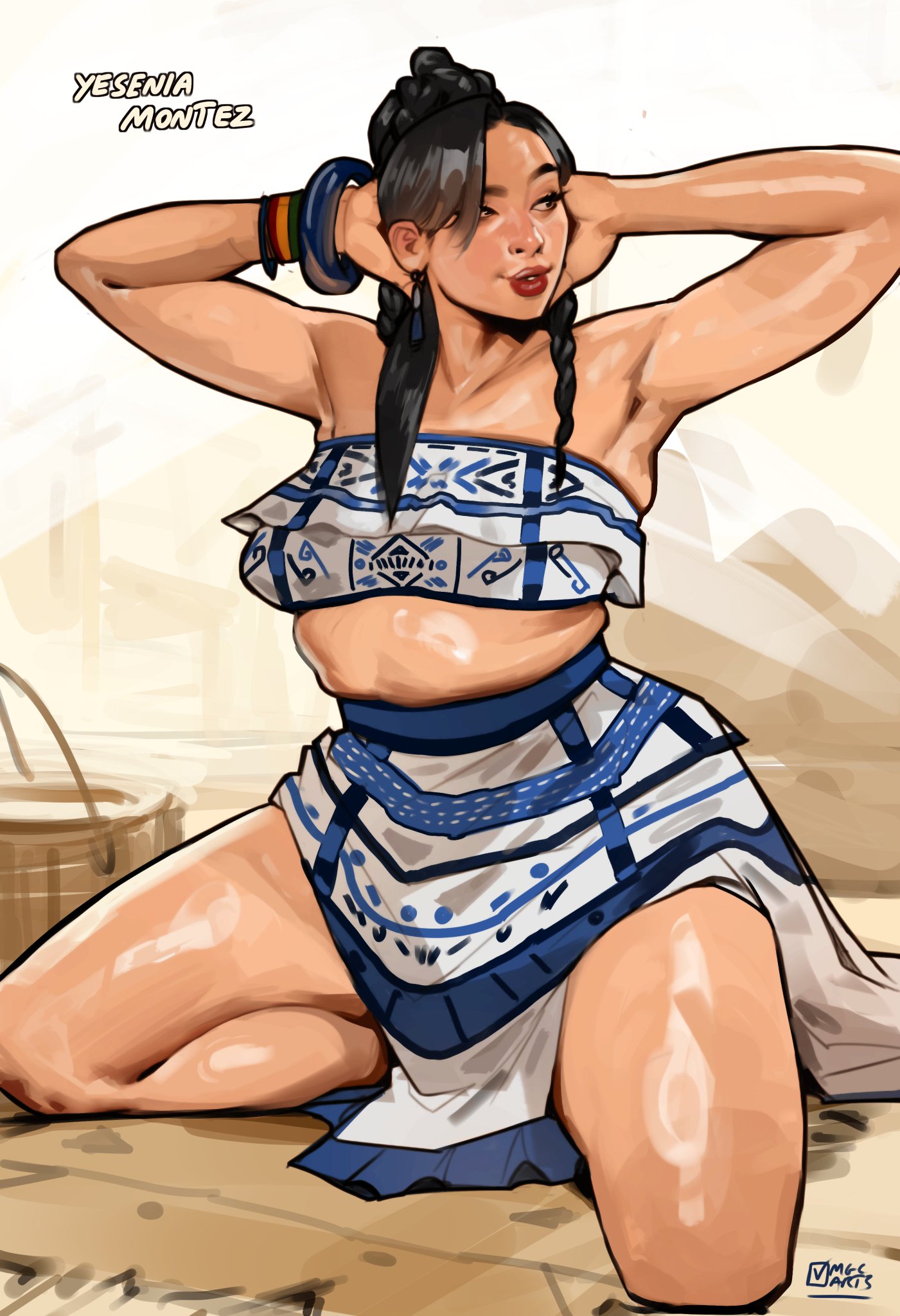 1girls, big ass, big breasts, big thighs, breasts, curvaceous, curvy, curvy figure, digital media (artwork), female, hips, hourglass figure, huge ass, huge breasts, huge thighs, large ass, large breasts, large thighs, legs, light skin, light-skinned female, magicmoonsarts, mature, mature female, native american, native american female, original, original character, slim waist, thick, thick hips, thick legs, thick thighs, thighs, voluptuous, waist, wide hips, wide thighs, yesenia montez
