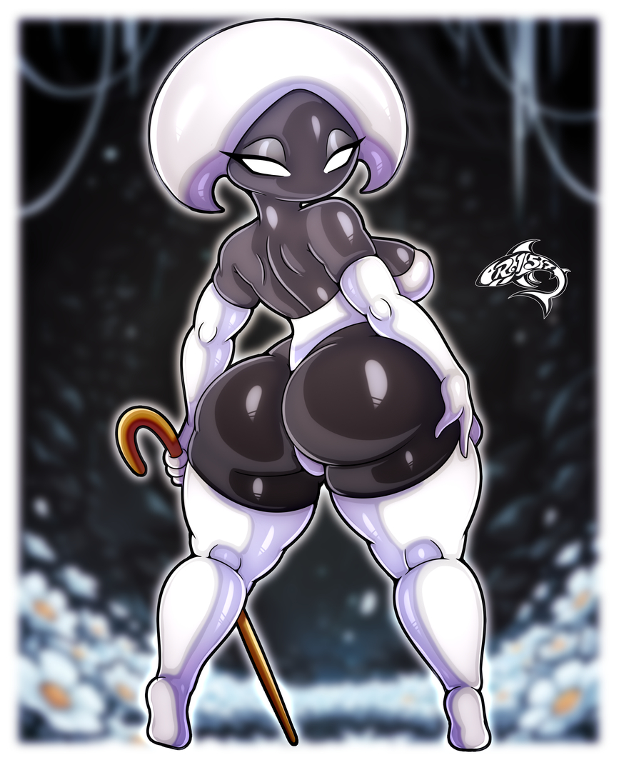 1girls, fat ass, female, hollow knight, hollow knight (franchise), hollow knight: silksong, hyper ass, lace (hollow knight), renegade-157, silksong, tagme, thick, thick ass, thick thighs, thighs