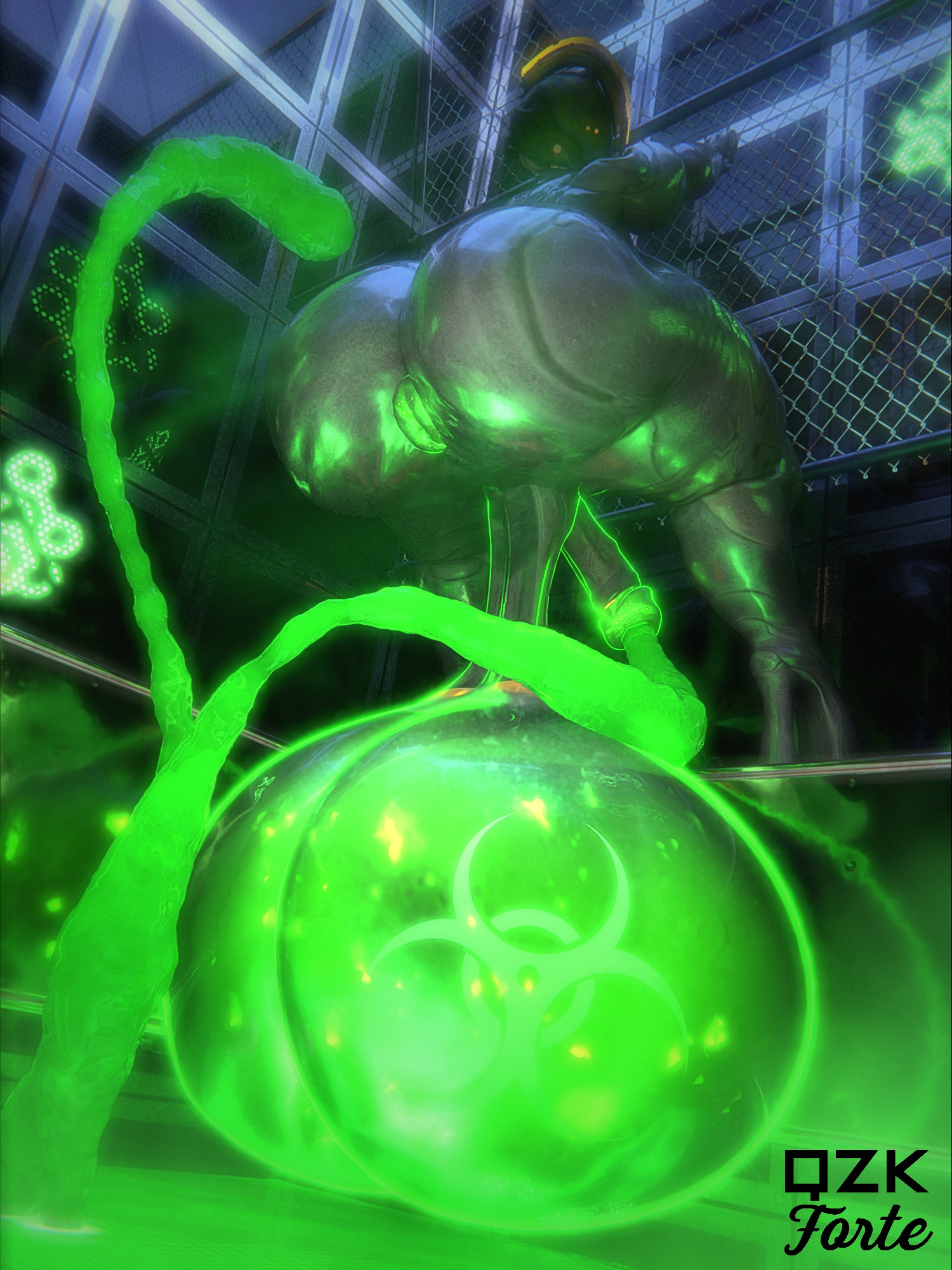 1futa, 3d, anus, ass, balls expansion, balls inflation, big ass, big penis, biohazard symbol, bottom heavy, bubble butt, dickgirl, ember (warframe), futa only, futa sans pussy, futanari, huge ass, huge cock, humanoid, humanoid penis, hung bottom, hyper, hyper ass, hyper balls, hyper testicles, imminent anal, nude, oversized balls, penis, qzk forte, slime, solo, tagme, thick thighs, urethral, urethral insertion, warframe, wide hips