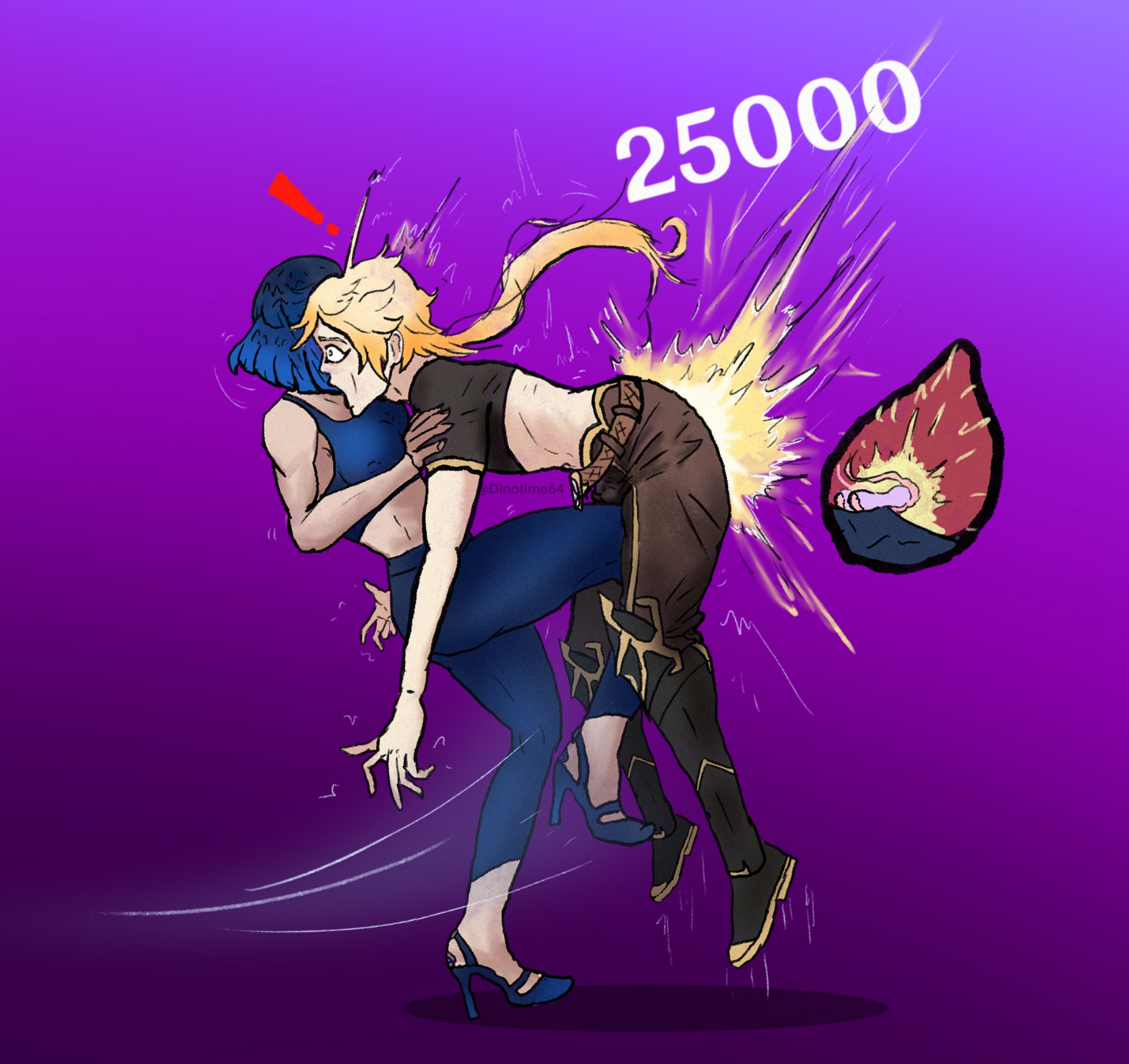 1boy, 1girls, 2d, aether (genshin impact), ballbusting, ballbusting orgasm, balls, blonde hair, blue hair, cbt, color, crop top, dinotime64, dominant, dominant female, dominatrix, female, femboy, femdom, fetish, genshin impact, high heels, kneeing balls, long hair, male, ponytail, short hair, submissive male, tagme, tagme (artist), twink, unknown artist, xray view, yelan (genshin impact)