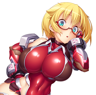 bare_shoulders battle_suit battlesuit blonde_hair blue_eyes bodysuit female female_focus female_only game_cg glasses hand_on_face huge_breasts looking_at_viewer looking_down navel navel_visible_through_clothes open_mouth potion_(moudamepo) red_bodysuit red_suit shinohara_mari short_hair small_image taimanin_(series) taimanin_rpgx tight_bodysuit tight_clothing transparent_background upper_body