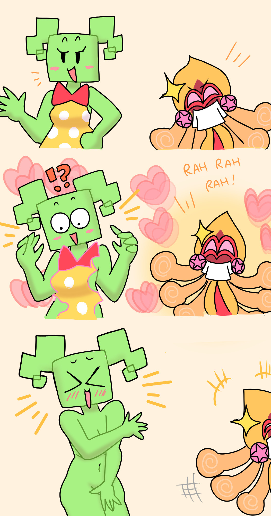 2girls, breasts, compysteps, covering, disappearing clothes, embarrassed, embarrassed naked female, embarrassed nude female, enf, female, mario (series), merlee, mimi (super paper mario), naked, nintendo, nude, paper mario, super paper mario, tagme