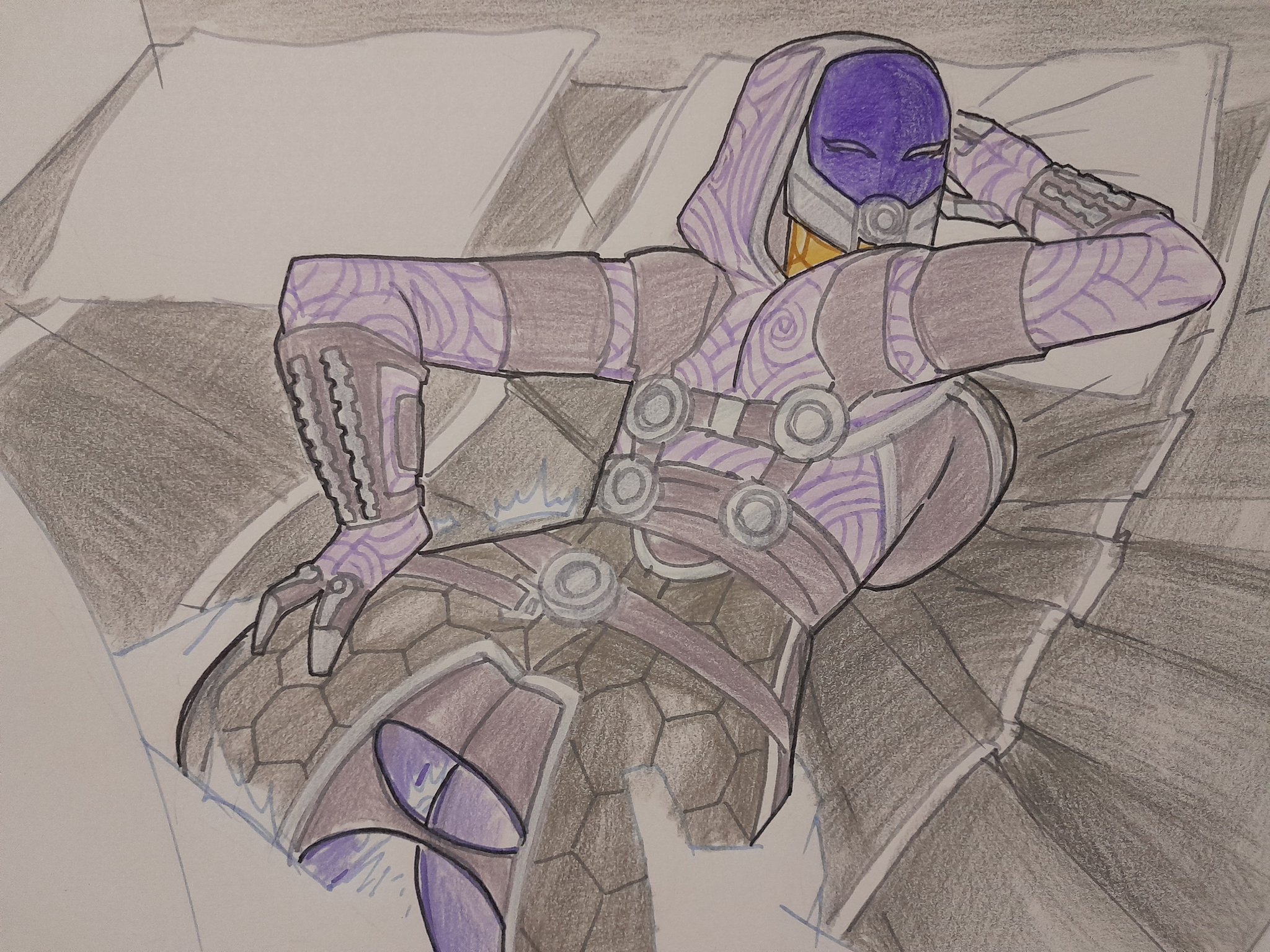 1boy, 1girls, ambiguous penetration, big breasts, breasts, churino6, cum, cum inside, female, from behind, from behind position, male, mask, masked female, mass effect, penetration, penis, quarian, sex, tali'zorah nar rayya