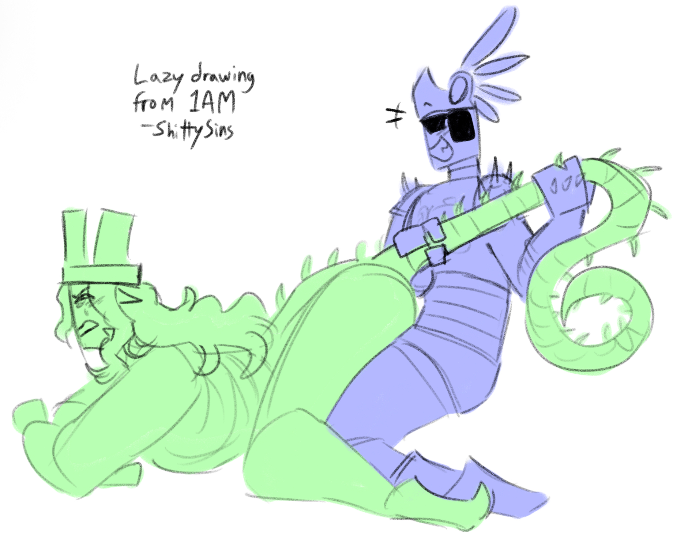 1x1x1x1, 1x1x1x1 (forsaken), betrayed 1x1x1x1, clockwork (roblox), drawing, flat colors, forsaken (roblox), hair, hat, long hair, pulling tail, roblox, roblox game, robloxian, robot, robot humanoid, self upload, shittysins, sketch, sketchy, sunglasses, tagme