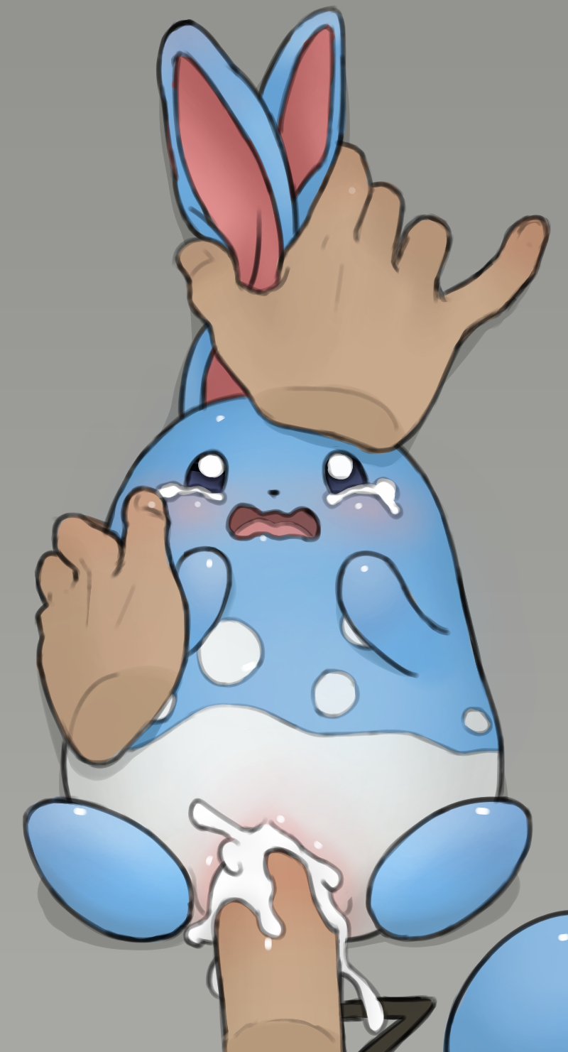 azumarill blush crying cum cum_inside disembodied_hand disembodied_penis duo ear_pull erection female female_feral feral feral_raped forced hi_res interspecies lagomorph male mammal nintendo open_mouth penetration penis pokémon_(species) pokemon pussy rape sex simple_background solo_focus straight tears vaginal_penetration video_games youjomodoki