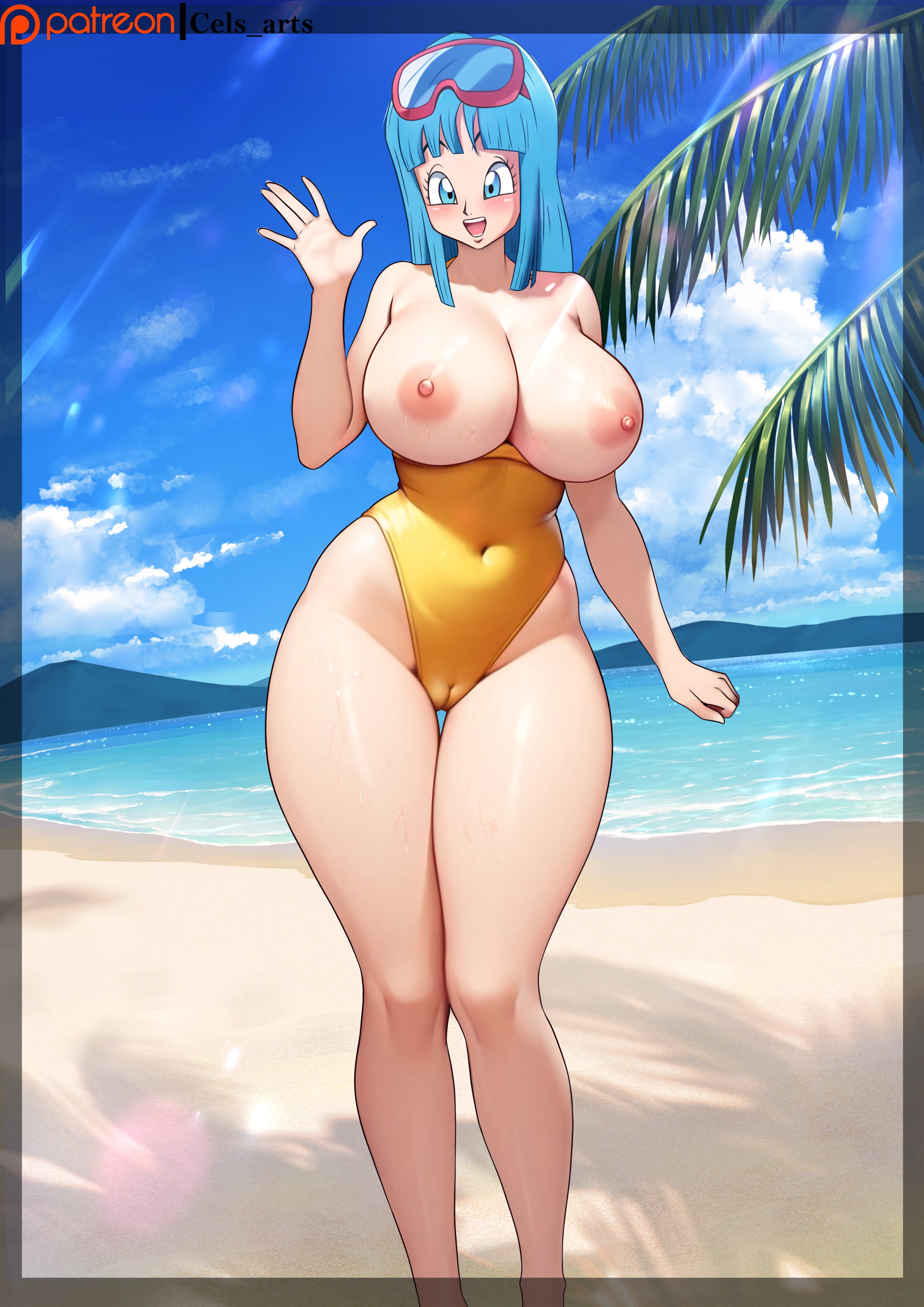 1girls, ai generated, alternate version available, ass, blue eyes, blue-eyed female, breasts, cameltoe, cels arts, cleavage, curvy, dragon ball, erect nipples, female, huge areolae, huge ass, huge breasts, maron, nai diffusion, nipples, puffy nipples, pussy, stable diffusion, thick lips, very long hair, very long-haired female, voluptuous, wide hips