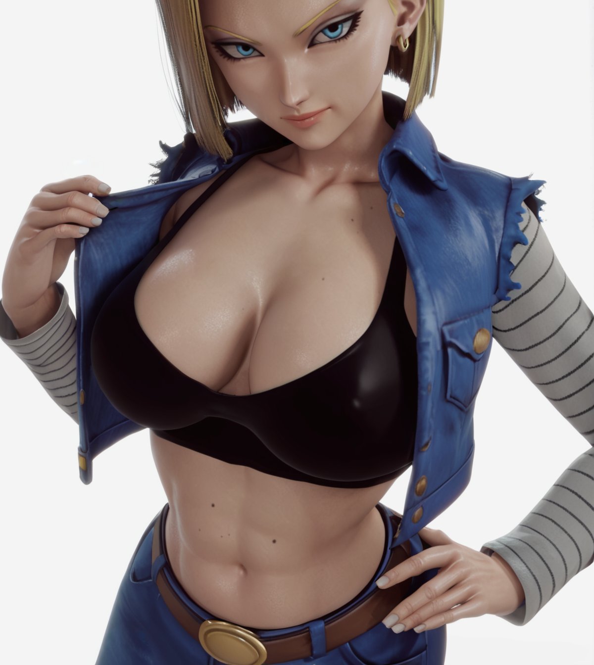 1girls ai_generated alternate_version_available android_18 blonde blonde_female blonde_hair blonde_hair_female blue_eyes blue_eyes_female cameltoe cleavage curvy dragon_ball erect_nipples female huge_areolae huge_ass huge_breasts nai_diffusion puffy_nipples shono short_hair short_hair_female stable_diffusion thick_lips voluptuous wide_hips yellow_hair