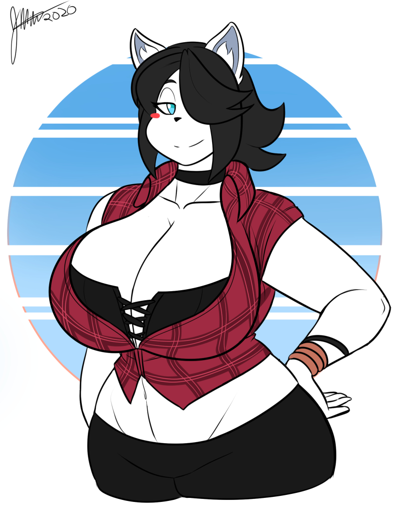 artjwink big_breasts breasts cleavage female furry huge_breasts jwinkz maggie_applebee tagme thick_thighs wide_hips