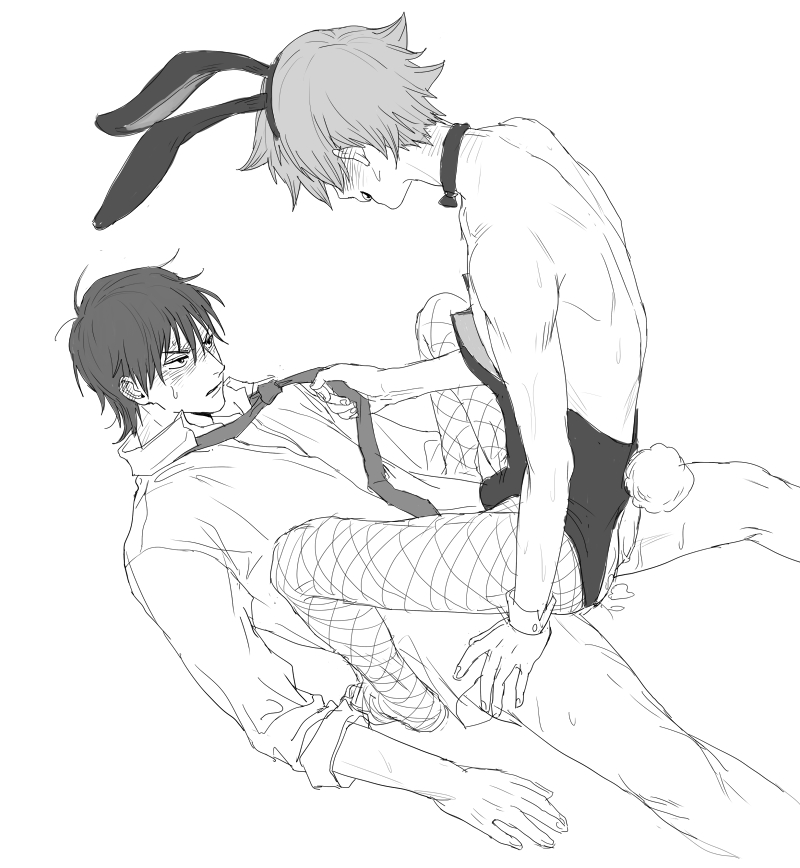 2boys anal animal_ears costume cum femboy gay girly lying male multiple_boys sex straddling tagme yaoi yowamushi_pedal