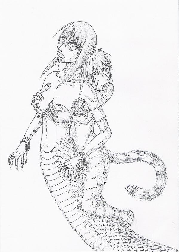 bleu breath_of_fire breath_of_fire_ii deis katt medium_breasts naga