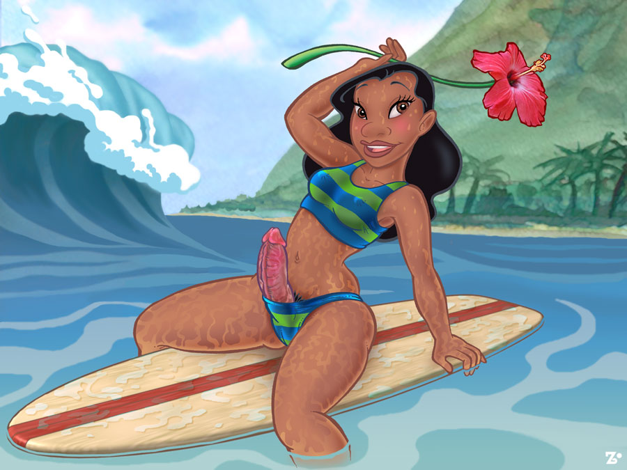 1futa breasts dark-skinned_futanari dark_skin disney erect_nipples erection futa_only futanari human intersex lilo_and_stitch nani_pelekai penis solo_futa straight_hair zandersnazz