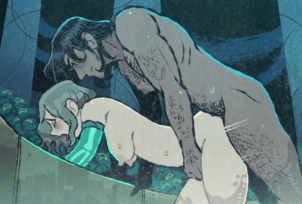 1boy, 1girls, blonde hair, body hair, breasts, breasts out, female, hades (game), hades 2, implied vaginal, male, male and female focus, melinoe (hades), nipples, nude, nude female, nude male, nudity, odysseus, odysseus (hades), pale skin, sex, straight, tan skin, taylor titmouse, vaginal penetration, vaginal sex, witchsail