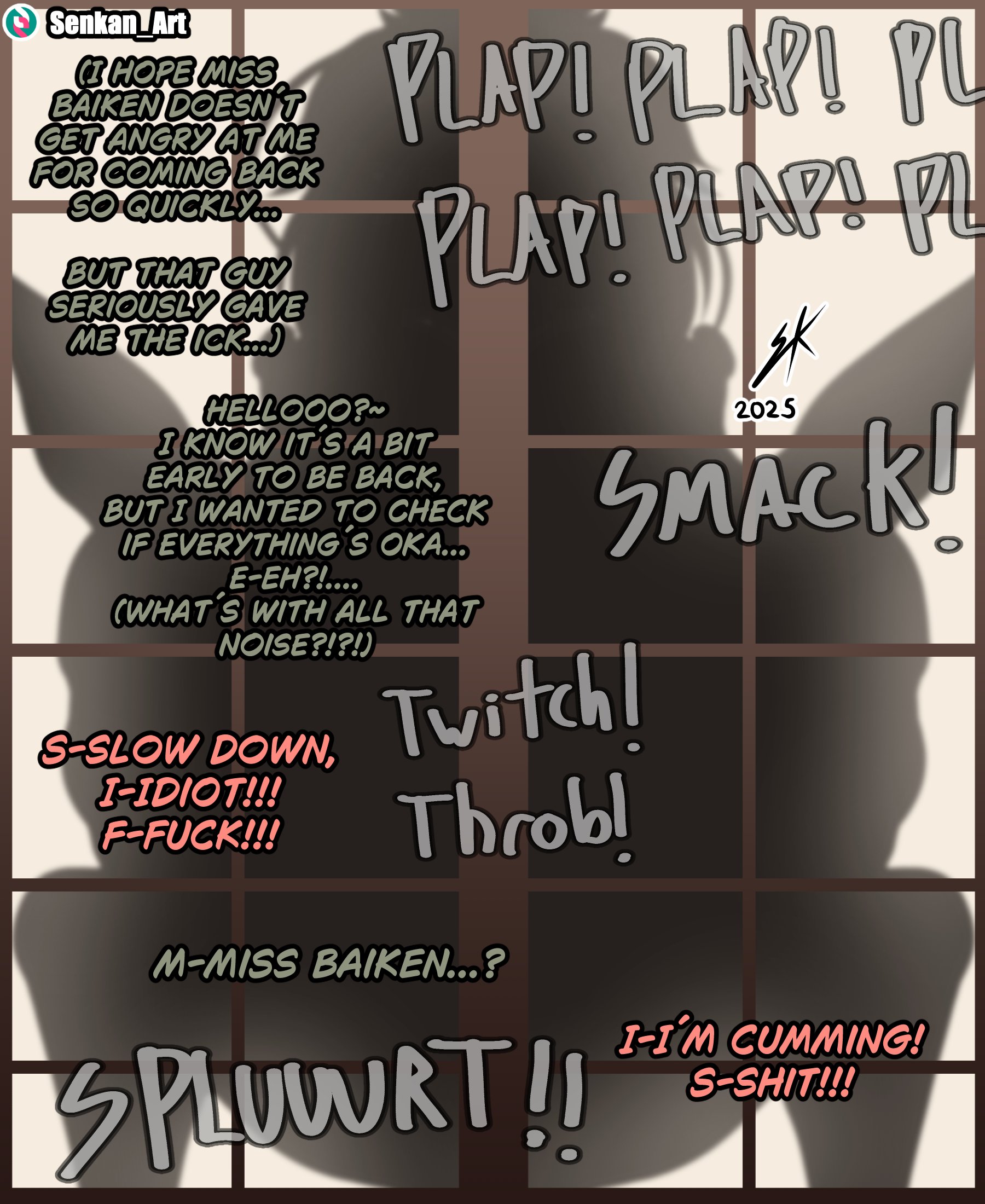 1female, 1girls, anon, anonymous male, baiken, commission, cuckold, english text, female, guilty gear, huge ass, huge breasts, male, netorare, senkan art, solo female, tagme