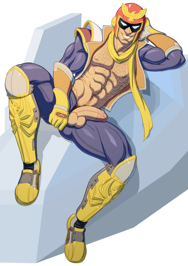 1boy abs balls bara body_hair boner boots captain_falcon chest_hair erection f-zero gloves hairy hairy_chest hairy_male hand_on_head helmet human human_only long_boots looking_at_viewer lying male male_only muscles muscular muscular_legs muscular_male nipples partially_clothed pecs penis pose posing presenting presenting_penis pubic_hair scarf schizoid six_pack smile smiling smiling_at_viewer solo solo_focus solo_male super_smash_bros. testicles
