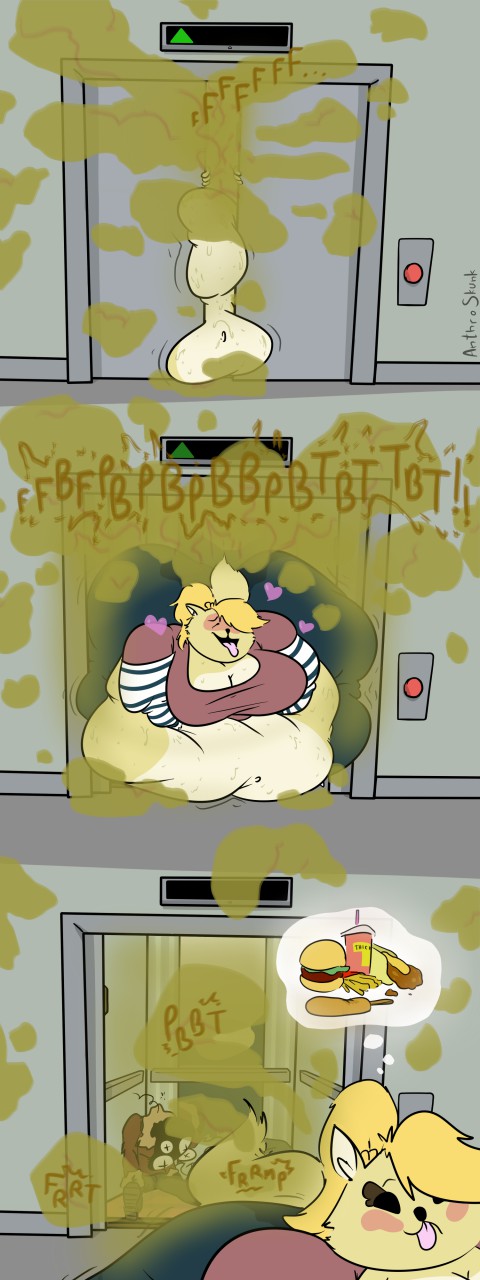 1girls anthro anthroskunkfromthe90s chubby chubby_anthro chubby_female color corndog digital_drawing_(artwork) digital_media_(artwork) drink drinking_cup elevator enjoying_farting fart fart_fetish fart_torture fat_anthro fat_ass female final_part fries hamburger heart_symbol hearts hearts_around_head hyper hyper_belly hyper_fart knocked_out meat_wall_(body_type) no_source obese obese_anthro obese_female old_art part_4 part_of_a_set part_of_comic passed_out png png_file puntthepoodle relieved smiling ssbbw thinking_about_food thought_bubble unaware_buttcrush unaware_facefart unintentional