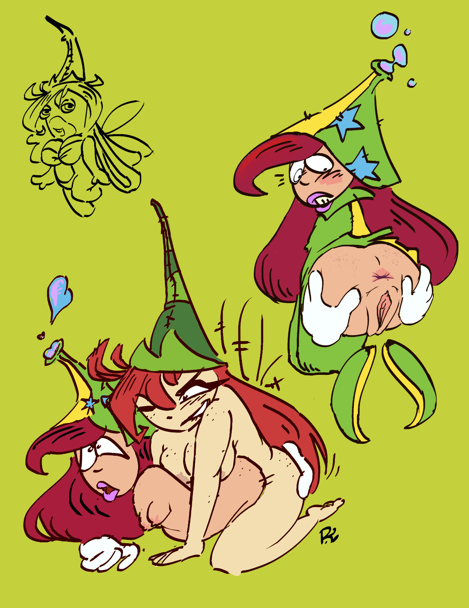 betilla (rayman), classic betilla (rayman), completely nude, deep penetration, female, floating limbs, nude, nymph (rayman), rabbid, ratsinablanket, rayman (series), rayman origins, selfcest, spreading cheeks, upskirt, yuri