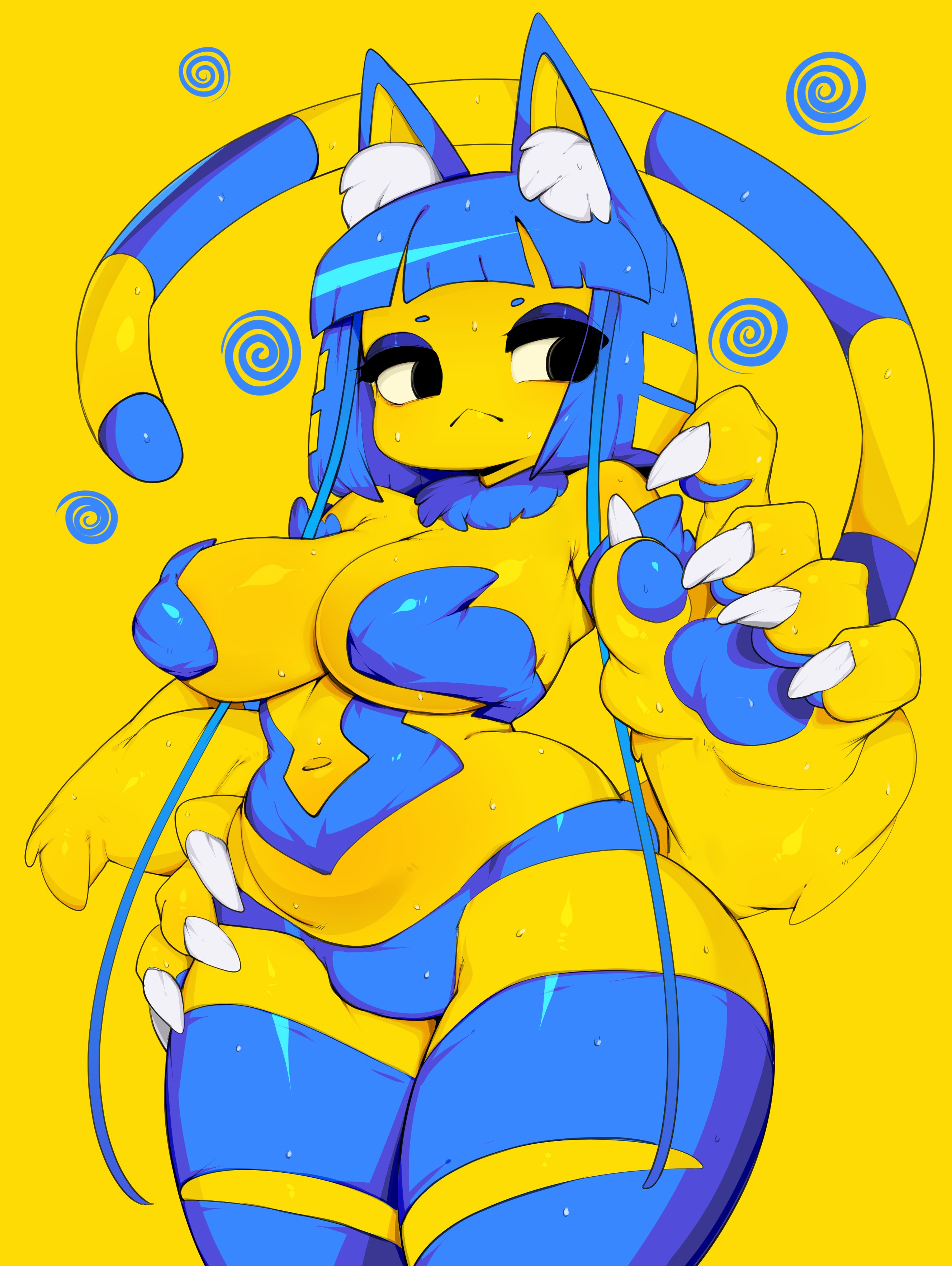 animal crossing, animal crossing new horizons, ankha, ankha (animal crossing), felicia (darkstalkers) (cosplay), furry, slugbox, tagme