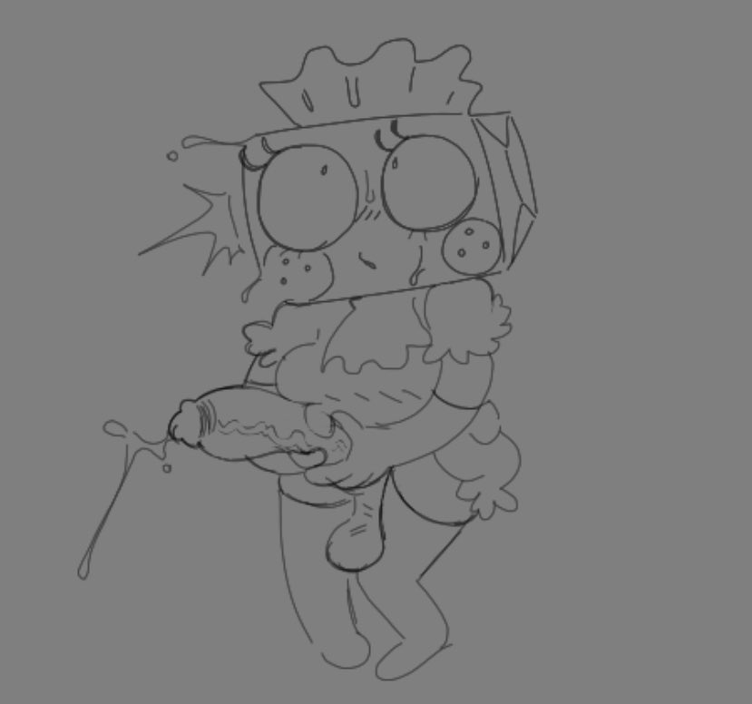 1futa, balls, ballsack, big eyes, blush lines, caught masturbating, cum, cumming, dandy's world, eyelashes, fat cock, freckles, freckles on face, frilly clothing, futa only, futanari, gloves, holding own penis, holding penis, intersex, knees together feet apart, missfurbottom, neck ribbon, no color, penis, sagging balls, short dress, sketch, small pupils, socks, square head, surprised, surprised face, sweat, sweaty, sweaty face, testicles, thick penis, thigh highs, tisha (dandy's world), veiny penis
