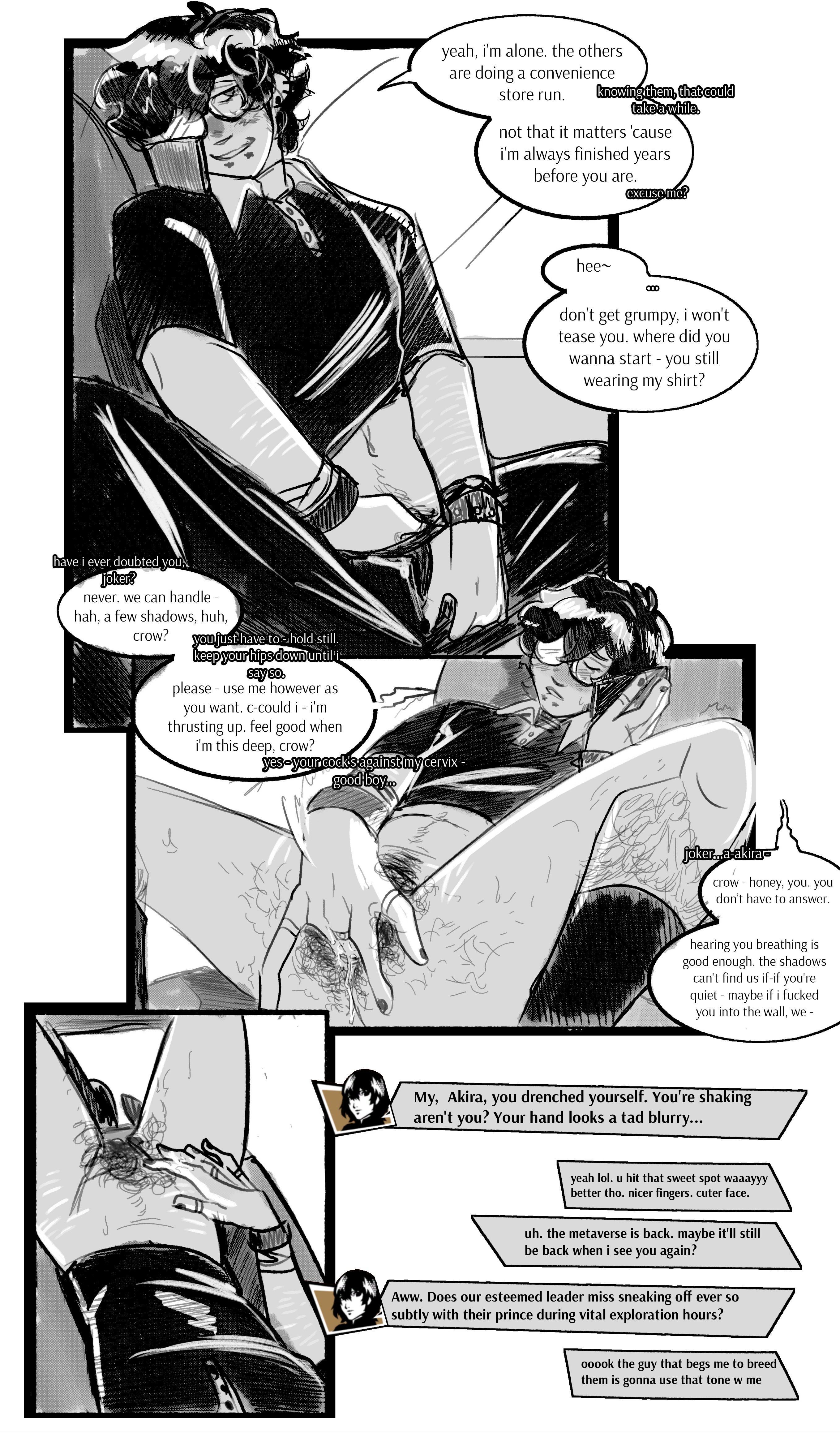 akira kurusu, cuntboy, fingering, goro akechi, intersex, joker (persona), liveleaksakc, masturbation, persona 5, persona 5 royal, phone sex, ren amamiya, self harm scars, semi public, transmasc