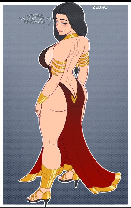 amazon ass_cleavage ass_in_dress big_ass big_breasts black_hair blush butt_crack curvy_female dc dc_comics dialogue diana_prince exposed_back high_heels injustice:_gods_among_us jewelry looking_back mature_female muscular_female red_dress revealing_clothes revealing_dress revealing_outfit sexy_dress sideboob skimpy solo standing superheroine wonder_woman wonder_woman_(injustice) wonder_woman_(series) zedro