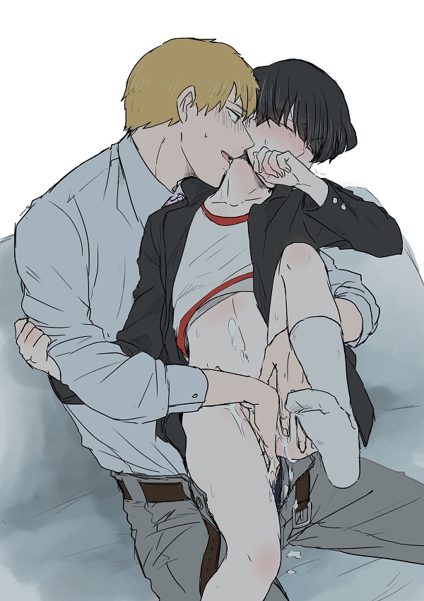 2boys anal arataka_reigen lifting male mob_psycho_100 multiple_boys penetration sex shigeo_kageyama socks student tamahyunhyun teacher yaoi