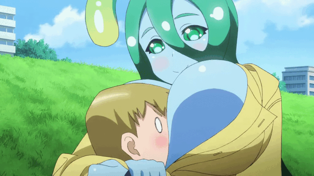 big breasts, breast smother, ditzy, huge breasts, monster girl, monster musume no iru nichijou, smothering, suu (monster musume)