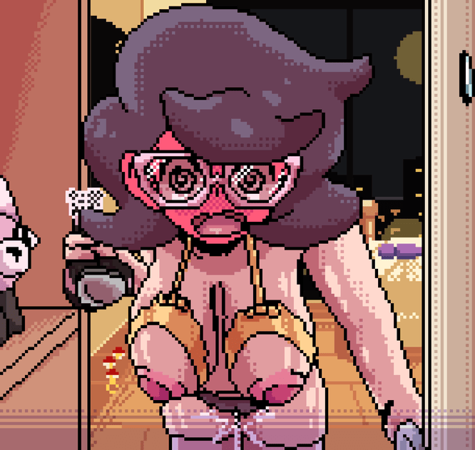 @ @, 1girls, after masturbation, animated, bedroom, big breasts, blush, blushing, breasts, caught masturbating, dildo, female, froll, glasses, in heat, looking at viewer, masturbation, me, panting, pixel animation, pixel art, pokemon, pov, purple hair, tag, vibrator, wicke (pokemon)