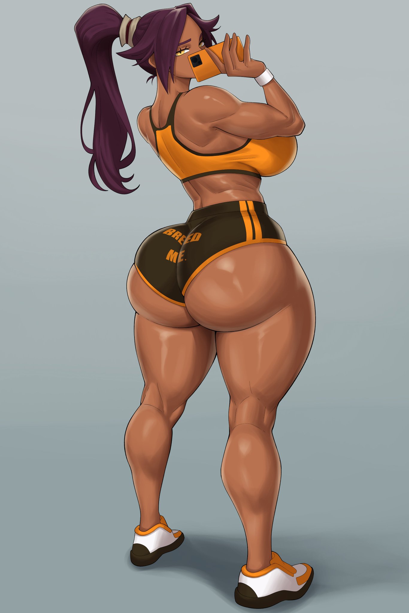 1girls, ass, ass focus, big ass, big breasts, big thighs, bleach, breasts, bust, busty, chest, curvaceous, curvy, curvy figure, dark skin, dark-skinned female, digital media (artwork), fat ass, female, female only, hips, hourglass figure, huge ass, huge breasts, huge thighs, large ass, large breasts, large thighs, legs, mature, mature female, shihouin yoruichi, slim waist, solo, thick, thick hips, thick legs, thick thighs, thighs, toomywoomy, voluptuous, waist, wide hips, wide thighs