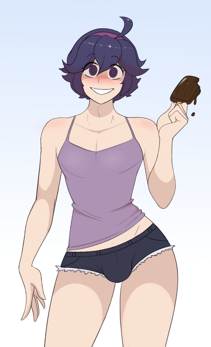 1boy, 2020, booty shorts, bulge, femboy, genderswap, genderswap (ftm), hex maniac, hexboy maniac, male, male only, otoko no ko, pokemon, rule 63, sealguy, tank top
