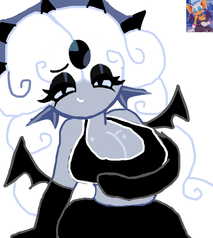1girls, big breasts, black eyelashes, black eyeshadow, black pearl cookie, black shirt, black tank top, breasts, caramelpearl (artist), cleavage, cleavage window, cookie run, cookie run kingdom, cute, devsisters, female, female focus, female only, goth, goth girl, long hair, looking at viewer, merfolk, mermaid, mermaid girl, reference image, tagme, tank top, tanktop, white hair
