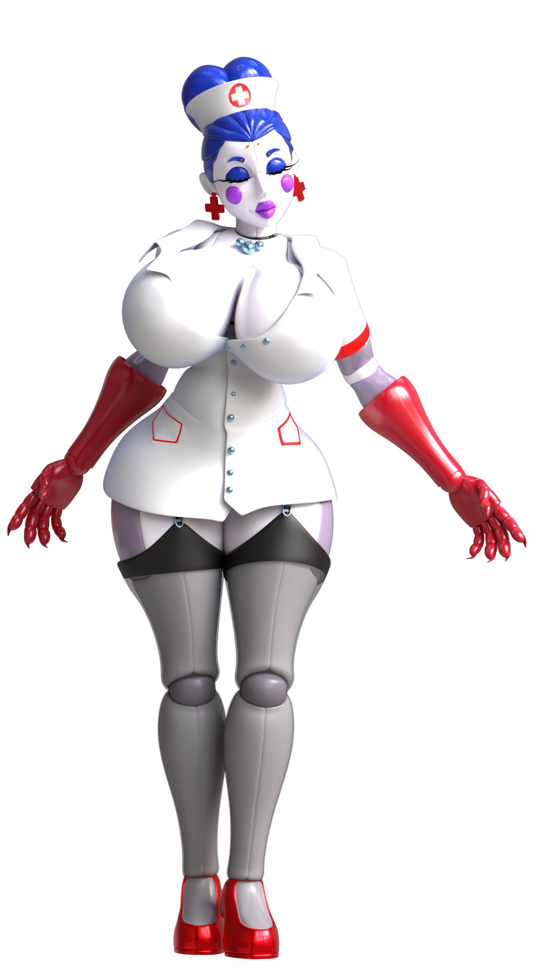 1girls alluring animatronic animatronic_female animatronic_girl ballerina ballora ballora_(fnafsl) beautiful_females big_ass big_breasts big_butt blue_hair breast_focus breasts calm closed_eyes contortion contortionist cosmic_trance curvaceous curvy curvy_body curvy_female curvy_figure female female_focus five_nights_at_freddy's five_nights_at_freddy's:_sister_location front_view large_breasts looking_at_viewer massive_ass massive_breasts milf mommy nurse_outfit purple_lips purple_lipstick robot_female robot_girl robot_humanoid sexy_figure sexy_pose slut slutty_pose soft_lips solo solo_female stage summer_ballora_2.0_(cosmic_trance) thighs voluptuous voluptuous_female white_hair white_skin wide_hips