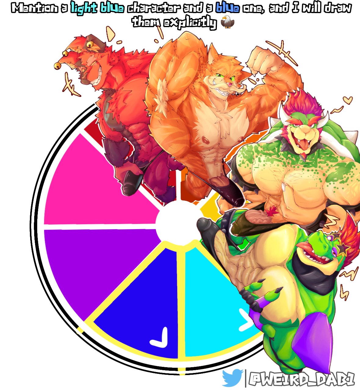 bara bowser dreamworks five_nights_at_freddy's fnaf gay hyehehe hyehehe_(my_singing_monsters) male male_only mario_(series) montgomery_gator_(fnaf) muscular my_singing_monsters my_singing_monsters:_dawn_of_fire nintendo puss puss_in_boots_(dreamworks) super_mario_bros. weird_dab1 weird_dav1