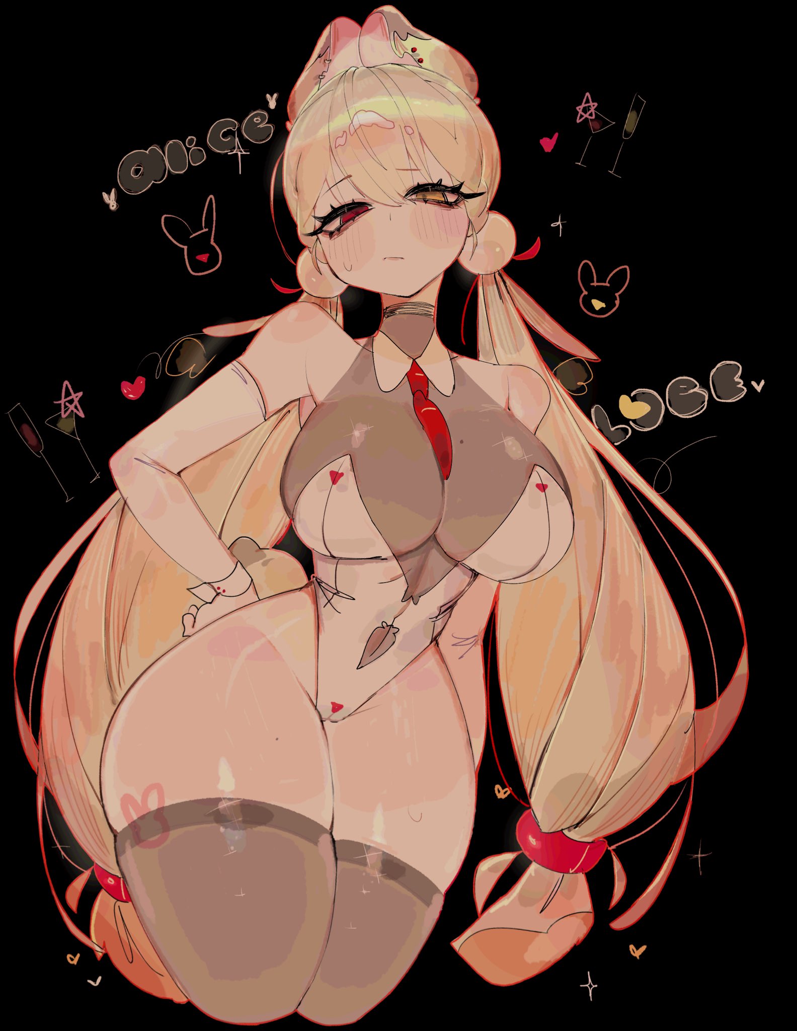 :/, 1girls, alice thymefield, animal ears, ass visible through thighs, big breasts, blonde hair, blush, breasts, bunny costume, bunny ears, bunny girl, bunnysuit, busty, cleavage, collar, curvy, female, hourglass figure, huge ass, huge breasts, large breasts, leotard, long hair, looking at viewer, narrow waist, nervous, thick, thick thighs, thighhighs, thighs, thunder thighs, twintails, usa37107692, very long hair, voluptuous, voluptuous female, wide hips, yellow eyes, zenless zone zero