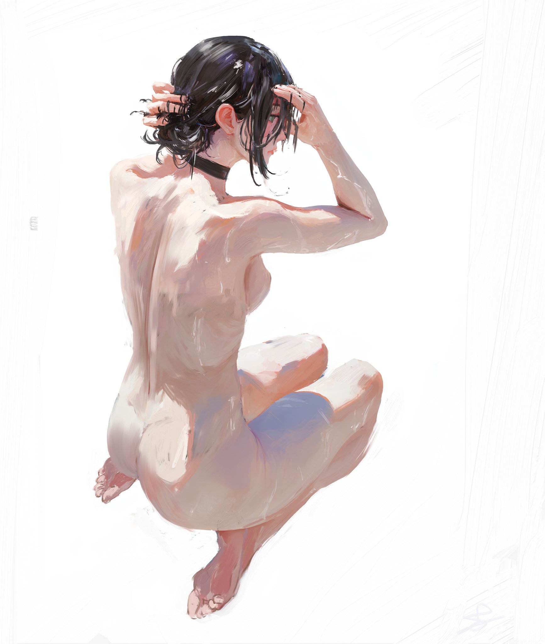 1girls, artistic nude, beautiful, chainsaw man, female, nude, nude female, reze (chainsaw man), solo, wet