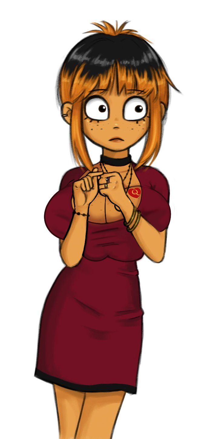 1girls, aged up, artist request, bleached, breasts, female, future mymy (lidlyarts), huge breasts, mymy schoppenboer, ongezellig, queen of hearts, raceplay, solo