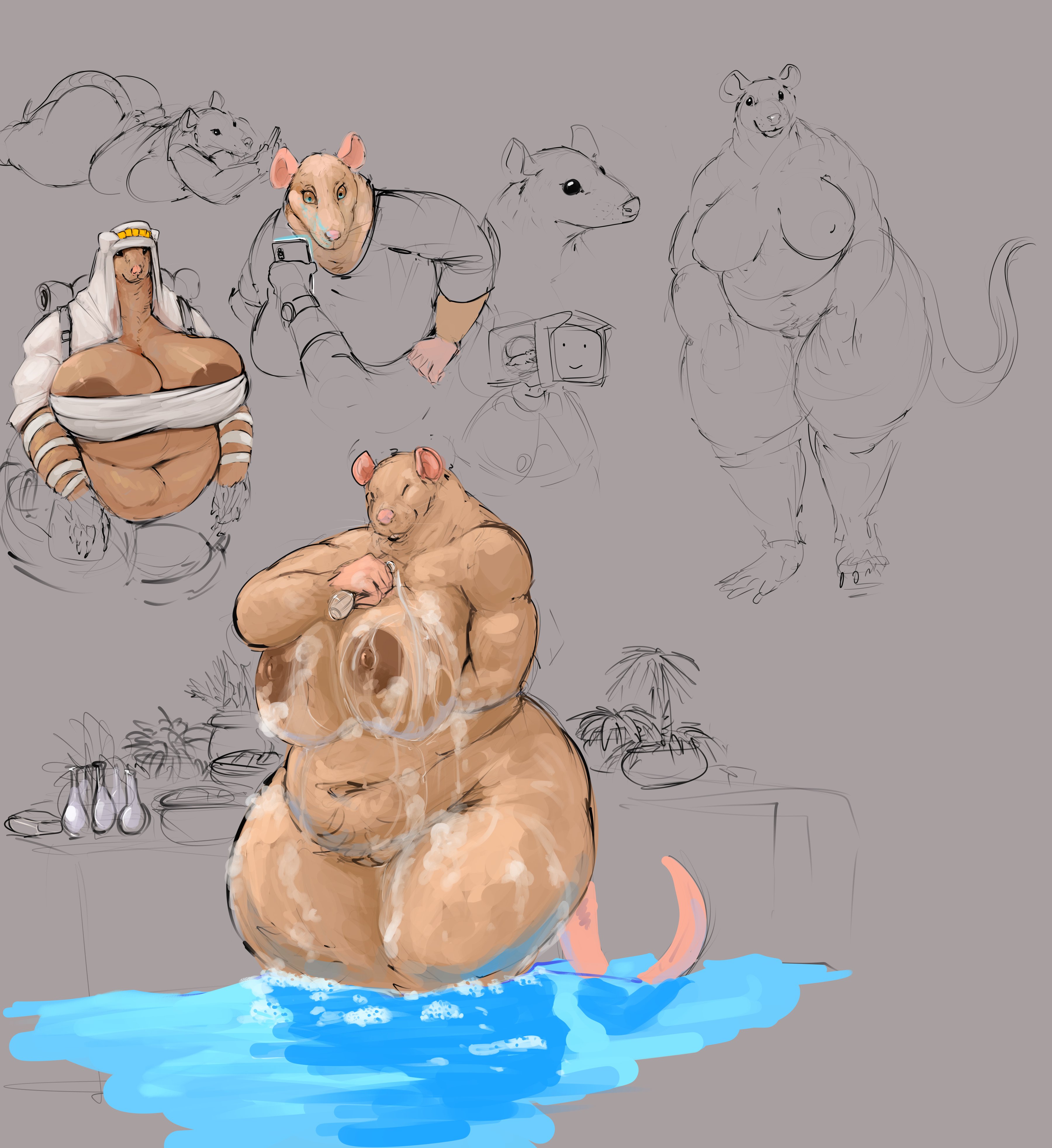 1girls, big breasts, breasts, chubby, chubby anthro, chubby female, doctordj, female, huge breasts, rat, rat girl, rat tail, thick thighs, voluptuous, voluptuous female
