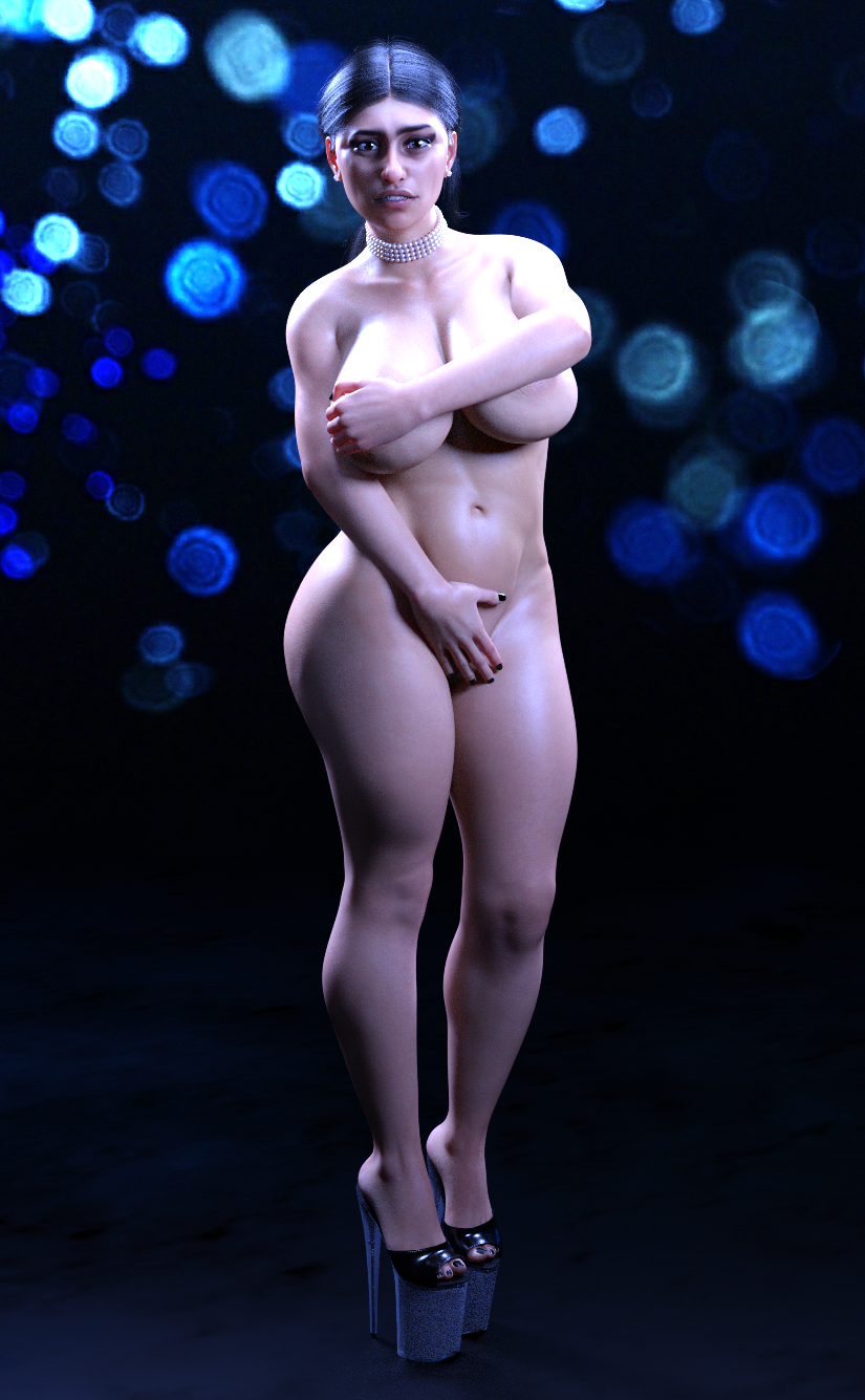 1girls 3d 3d_(artwork) arabian big_ass big_breasts big_butt darkshine3d dress female female_focus female_human heels hiding_breasts hiding_pussy posing posing_for_the_viewer pubes pubic_hair solo_female