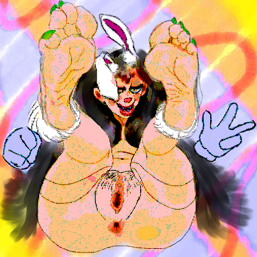 5admansparade anthro anus ass digital_creature digital_drawing_(artwork) digital_media_(artwork) evil_grin evil_look feet female foot_fetish foot_focus genitals green_nail_polish lagomorph mammal presenting presenting_anus presenting_hindquarters presenting_pussy pussy smile solo