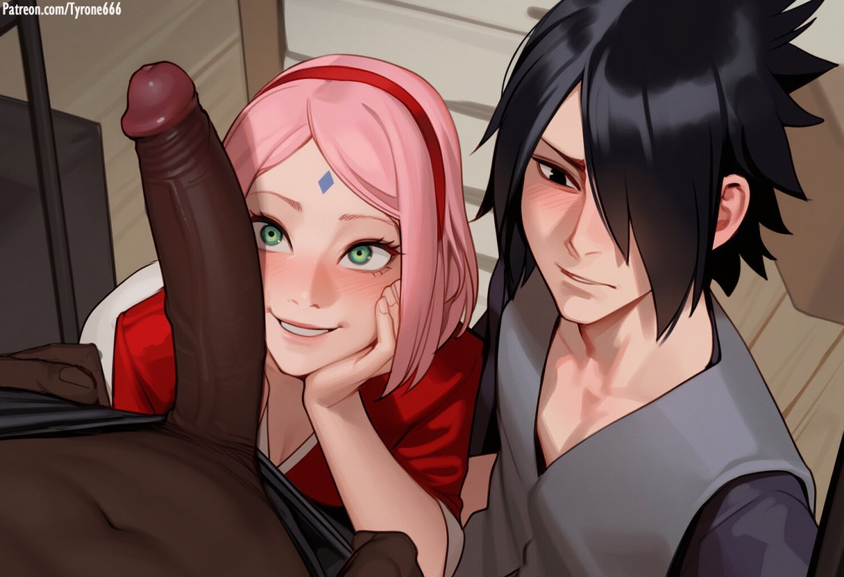 1girl2boys, 1girls, 2boys, 2boys1girl, ai generated, aroused, aroused face, aroused female, aroused smile, assertive, assertive female, before sex, being watched, bi domination, black hair, blush, blushing, boruto: naruto next generations, both sexes in same situation, boyfriend, boyfriend-girlfriend, cheating, cheating female, cheating girlfriend, cheating wife, clothed female, clothed female nude male, cock hungry, cock shock, cock worship, couple, cuckold, cuckolding, dark skin, dark-skinned male, dominant, dominant female, dominant male, embarrassed, embarrassed expression, female, female human, girlfriend, green eyes, happy, happy female, haruno sakura, height difference, horny, horny female, humiliation, imminent oral, imminent sex, in front of cuckold, indoor, indoors, interracial, inviting, inviting to sex, kneeling, kneeling oral position, larger male, light skin, light-skinned female, looking at penis, looking pleasured, male, male human, male pov, male/female, maledom, malesub, muscles, muscular, narrow waist, naruto, naruto (series), naruto shippuden, naughty, naughty face, netorare, ntr, on knees, pale skin, pale-skinned female, penis awe, pink hair, pleasure, pleasure face, pleasured, pleasured face, pleasured female, posing, posing for the viewer, pov, pov male, presenting, provocative, sakura haruno, sasuke uchiha, seductive, seductive look, short hair, shorter female, shorter male, sissy, size difference, smaller female, smaller male, smile, smiling, smiling at partner, snowbunny, submissive, submissive male, surprised, surprised expression, swingers, taller male, toned, toned body, tyrone666, uchiha sasuke, uncensored, watching, worship