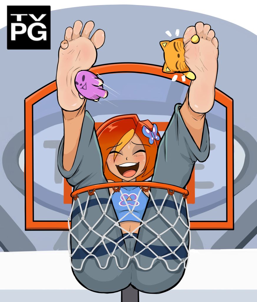 1girls, absurdres, barefoot, basketball hoop, between toes, blushing, butterfly (planetronika), camel toe, cameltoe, countershade feet, cute female, cute female feet, dark-skinned female, dyed hair, feet, feet up, female focus, female only, foot fetish, foot focus, foot play, hair ornament, highlighted soles, highres, indie animation, laughing, lethaltk, nibbling feet, planetronika, presenting feet, pussy outline, redhead female, showing feet, soles, soles fetish, solo female, stuck, sweating, tanned tomboy, tanned-skinned female, tickle fetish, tickle torture, tickling, tickling feet, ticklish feet, ticklish female, toes, toes spread, tomboy, traped, two tone feet, two tone hair, youtube