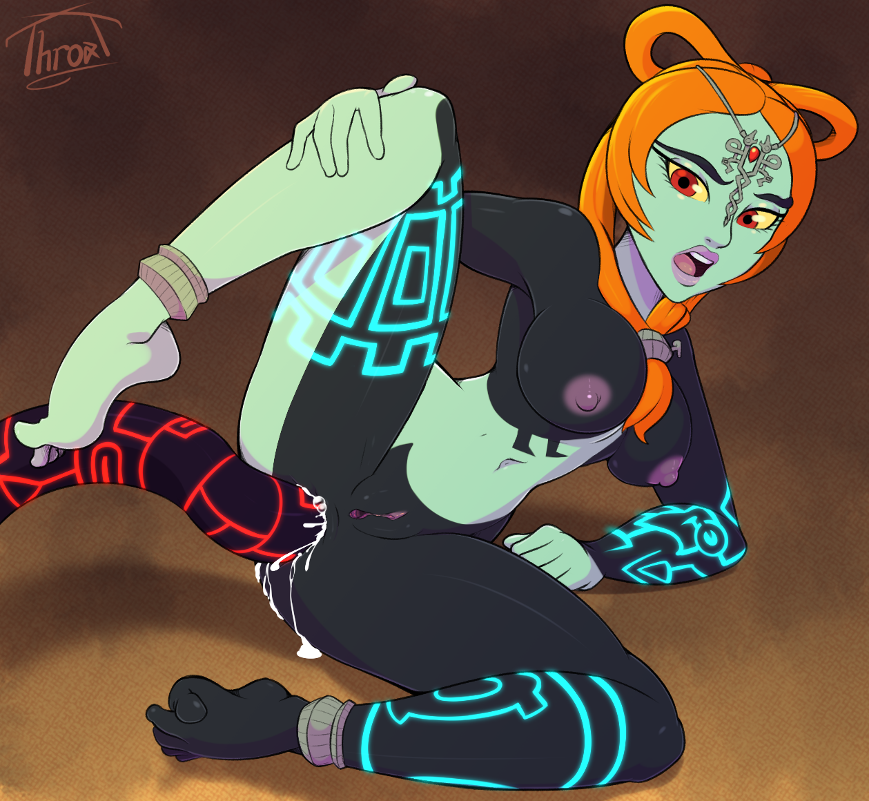 1girls, 2d, anal, anal sex, anus, areolae, artist name, artist signature, ass, breasts, completely naked, completely nude, cum, cum in ass, cum inside, feet, female, female focus, female only, highres, interspecies, legs up, long hair, midna, naked, naked female, nintendo, nipples, nude, nude female, object in ass, open mouth, orange hair, penetration, pussy, red eyes, sex, solo focus, spread legs, tagme, tentacle, tentacle in ass, tentacle sex, text, the legend of zelda, thighs, throat (artist), twili midna, twilight princess, two-tone skin, vagina, watermark