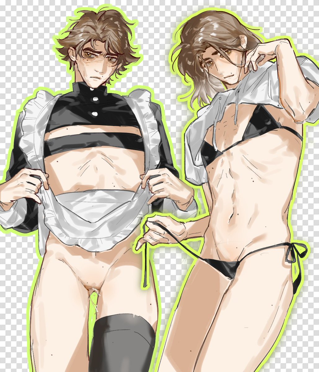 2boys, 2d, arcane, arcane viktor, artist request, bald pussy, before sex, bikini, black bikini, black bikini only, black bikini top, black bra, black panties, bra, brown hair, chest, cock, color, colored, cunt boy, cuntboy, cuntboy focus, cuntboy only, cut out bikini, dripping pussy, dripping wet, exposed pussy, femboy, feminine male, folds, full color, gay, gay male, jayce talis, jayvik, league of legends, lifting skirt, light skin, light-skinned male, lingerie, looking at partner, looking down, looking pleasured, maid, maid apron, maid dress, maid outfit, maid uniform, male, male focus, male in lingerie, male only, male/male, man in lingerie, moaning, moaning in pleasure, mole above mouth, mole on body, mole on pussy, mole under eye, no penetration, no sex, offscreen character, open eyes, pale skin, pale-skinned male, panties, partially clothed, penis, pretty, pussy focus, see-through, see-through clothes, see-through clothing, see-through panties, selfcest, sex, shaved pussy, sitting, skinny male, skirt, solo male, spread legs, standing, submissive, submissive male, thigh, thigh gap, transgender male, transgender man, transmasc, twink, vagina, vaginal penetration, vaginal sex, vikcest, viktor (league of legends), wet, wet pussy, white, white background, yaoi