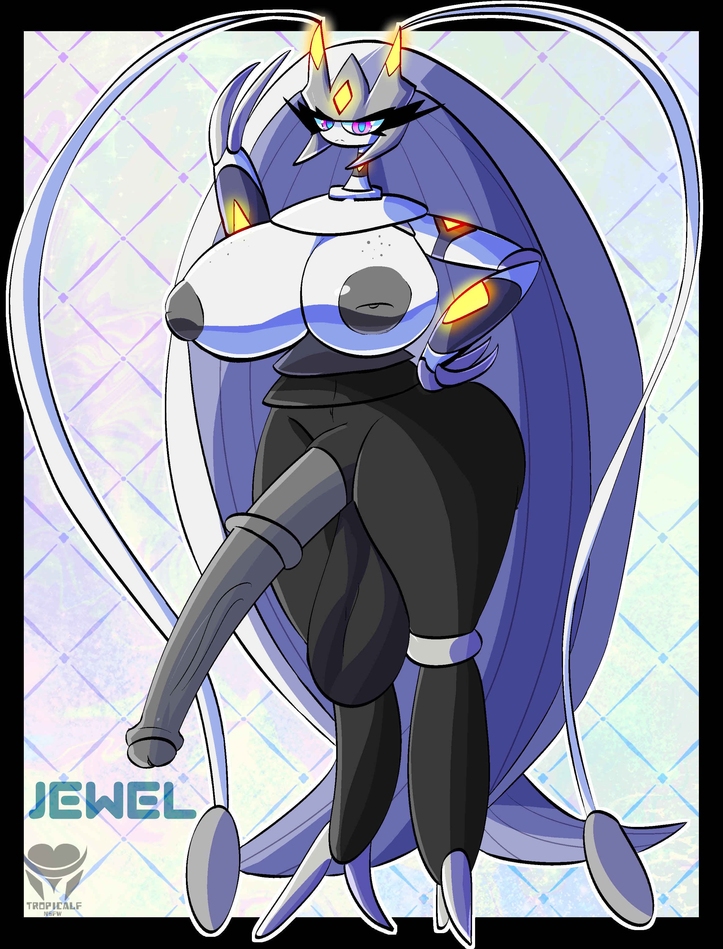 anthro, anthrofied, big breasts, breasts, dickgirl, futa only, futanari, intersex, pheromosa, pokémon (species), pokemon, pokemon (species), solo, tagme, tropicalf, ultra beast
