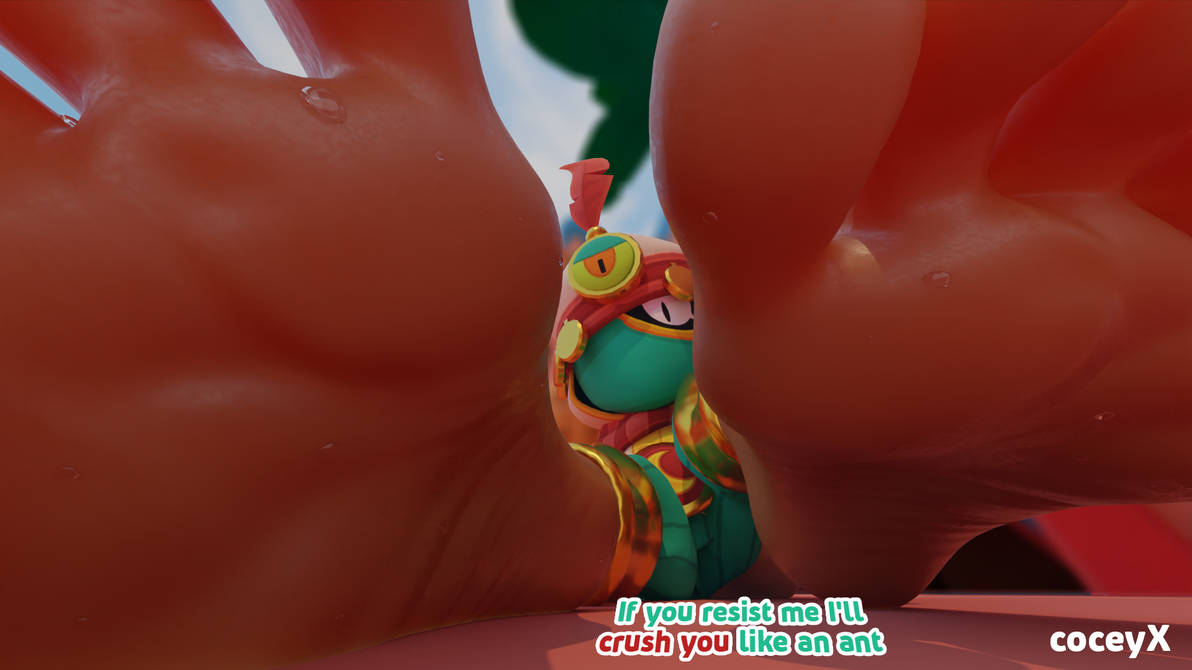 1girls 3d 3d_(artwork) 3d_model 3d_render between_feet between_toes brawl_stars feet_fetish feet_focus feet_worship female female_domination female_focus female_human female_only femdom foot_fetish foot_worship giantess giantess_feet macro macro_female macrophilia pov pov_feet size_difference size_fetish sole_female soles supercell sweatdrop sweaty sweaty_feet sweaty_soles tan_feet tan_skin tara_(brawl_stars) tempest_tara_(brawl_stars) view_from_below viewed_from_below