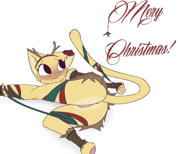 anthro christmas feline furry furry_only katia_managan no_humans prequel raydio tagme