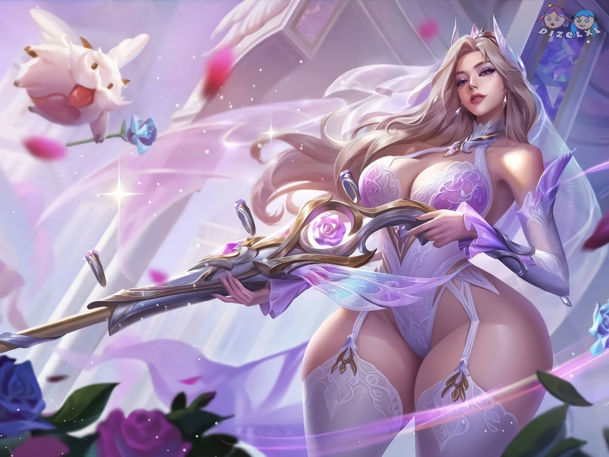 1girls, ai, ai art, ai assisted, ai edit, ai generated, ai-created, big ass, big breasts, caitlyn (league of legends), caitlyn kiramman, child bearing hips, crystal rose caitlyn, crystal rose series, curvy, dizelxl, edit, edited, edited official artwork, female, female only, gun, league of legends, league of legends: wild rift, lingerie, lingerie only, prestige skin, riot games, thick thighs, thighs, voluptuous, voluptuous female, wide hips